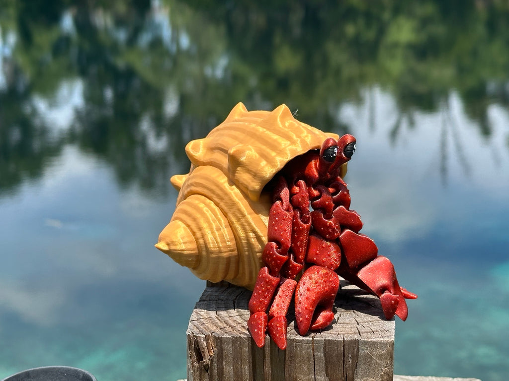 Articulated Hermit Crab with Removable Shell