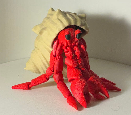Articulated Hermit Crab with Removable Shell