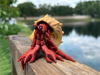 Articulated Hermit Crab with Removable Shell