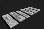 Mermaid Relief Panel Set — 3D Printed Wall Art (Set of 6)