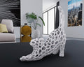 Voronoi Cat Sculpture — Geometric 3D Printed Desk Art
