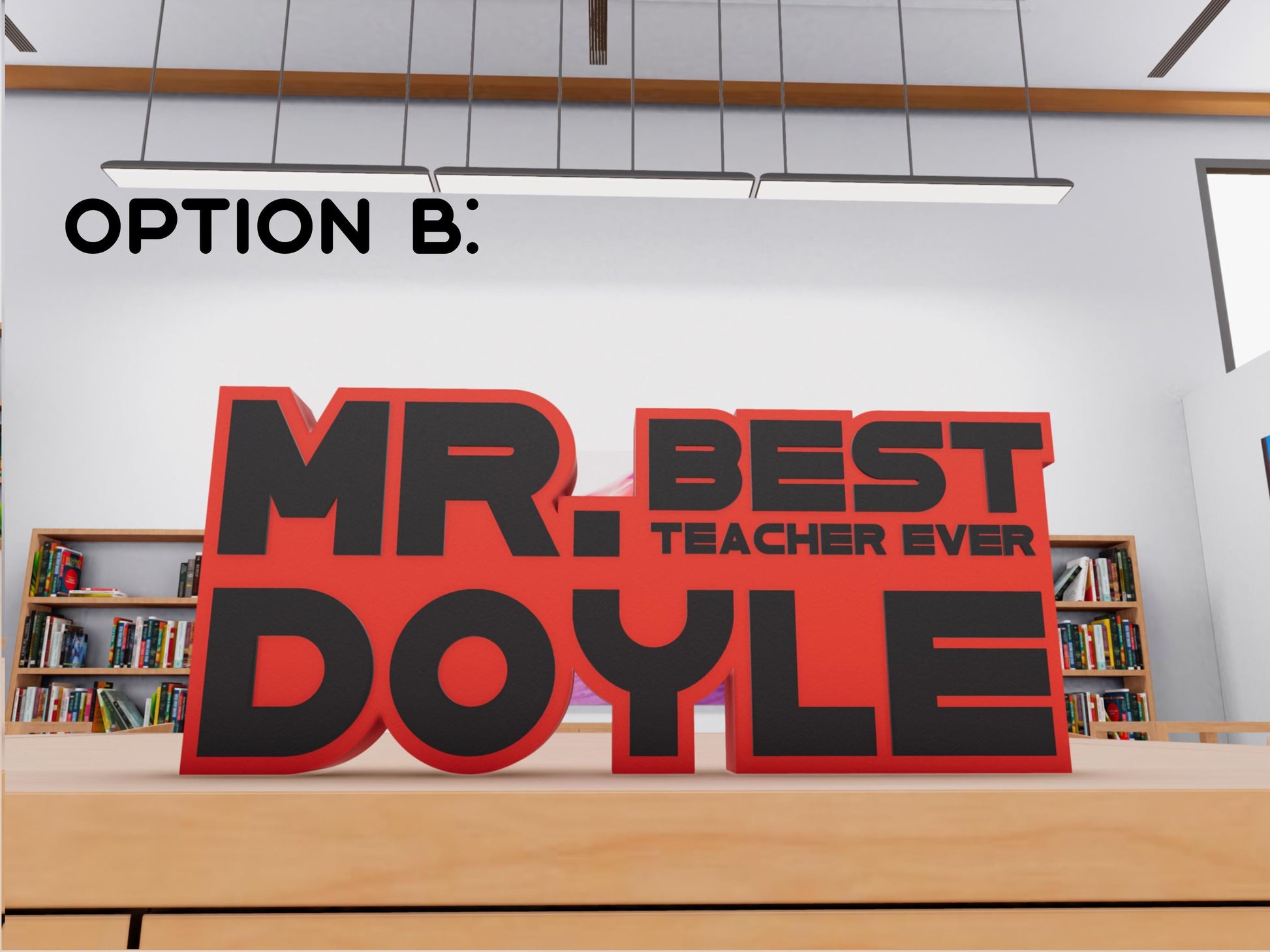 Personalized Teacher Nameplate - Customizable in Three Unique Styles