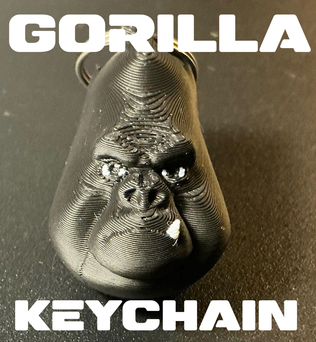 Gorilla-licious Keychain | Adorable Gorilla Head Keychain & Fun Accessory for Your Everyday Use