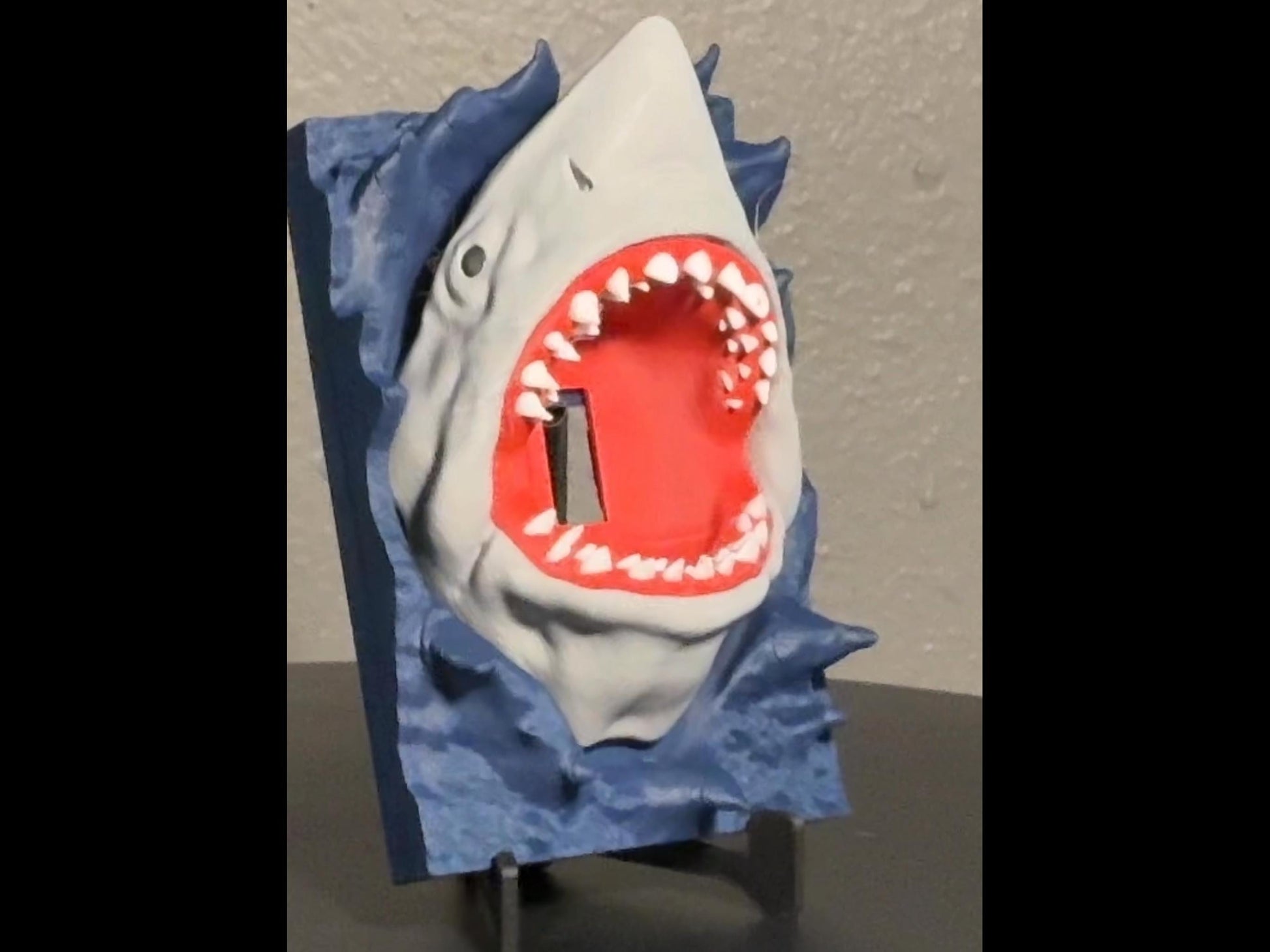 Great Shark (Multi-Color) Light Switch Cover - Adorable Handcrafted Decor for Playrooms - Whimsical Gift for Ocean Enthusiasts