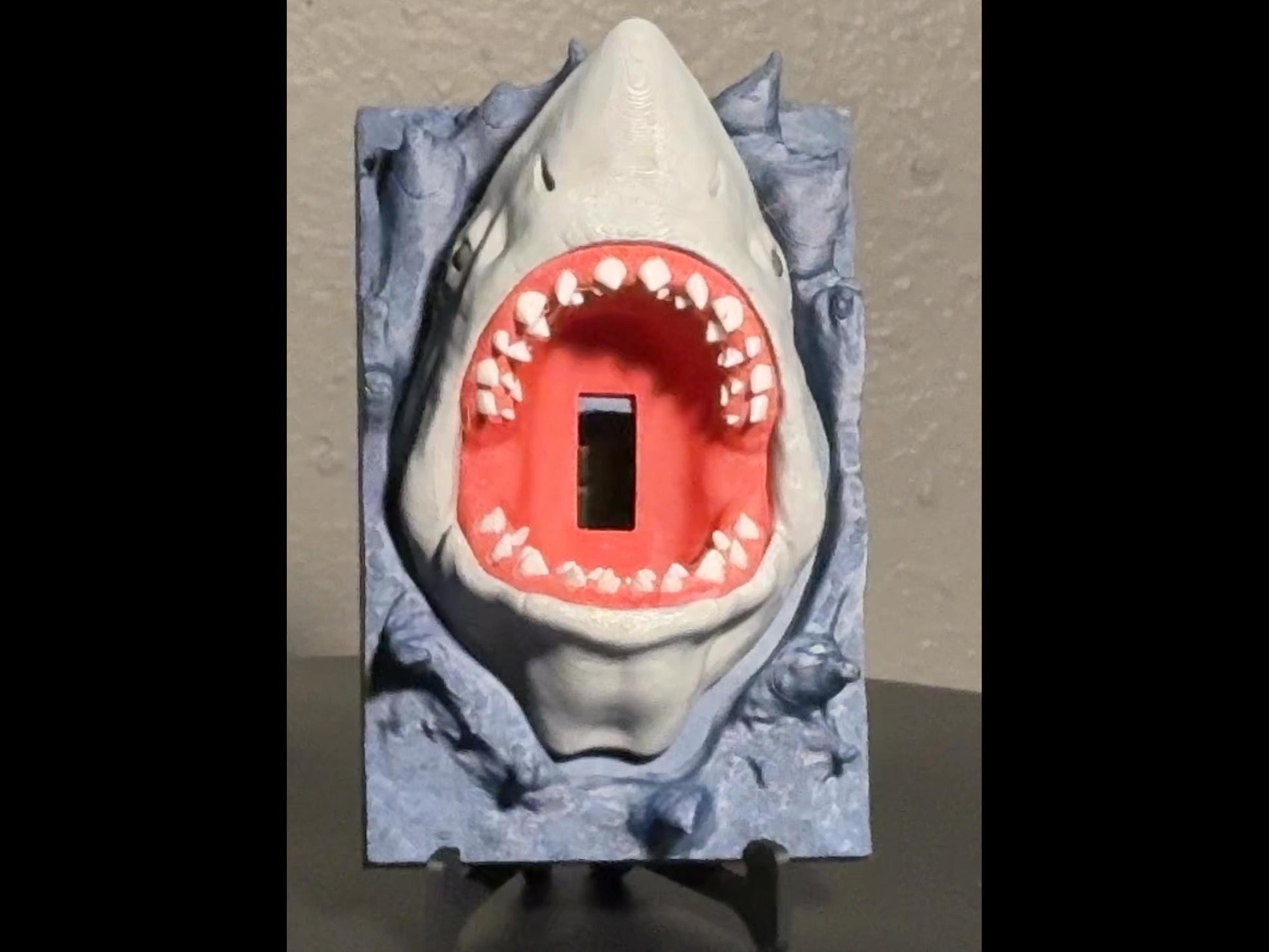 Great Shark (Multi-Color) Light Switch Cover - Adorable Handcrafted Decor for Playrooms - Whimsical Gift for Ocean Enthusiasts