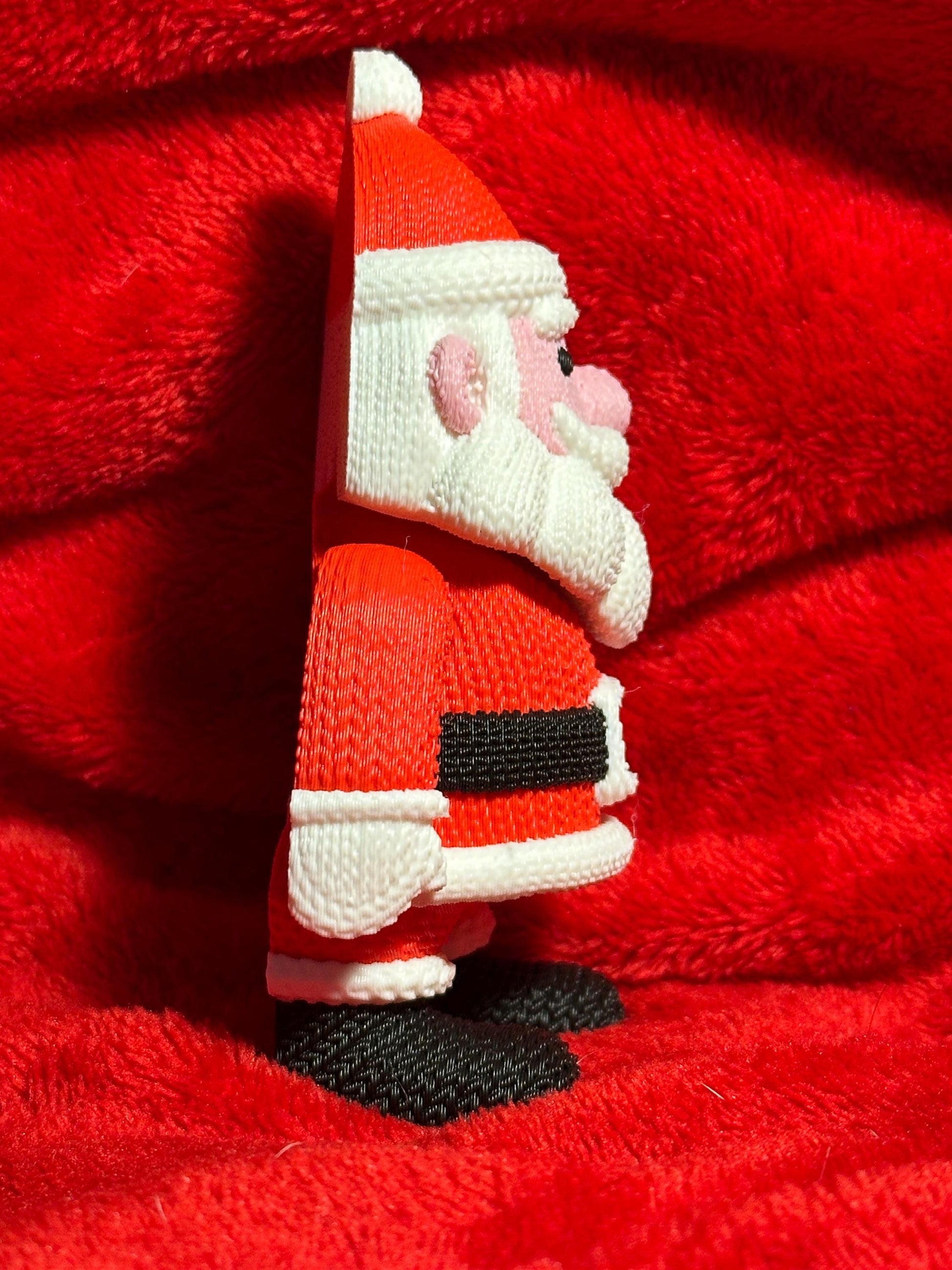 Articulated Santa: Crochet-Style 3D Printed Holiday Decor, The Jolliest Jointed Christmas Decoration