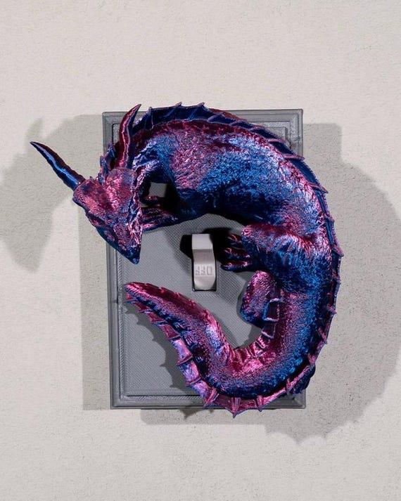 Light Switch Cover – Dragon Warden Design: Your Light’s Fierce Guardian! Great Holiday Gift for Fantasy Lovers & Home Decor