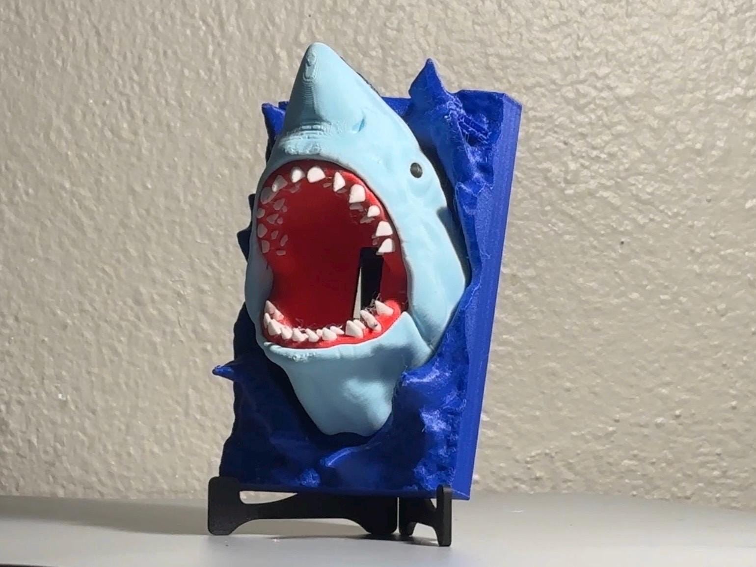 Great Shark (Multi-Color) Light Switch Cover - Adorable Handcrafted Decor for Playrooms - Whimsical Gift for Ocean Enthusiasts