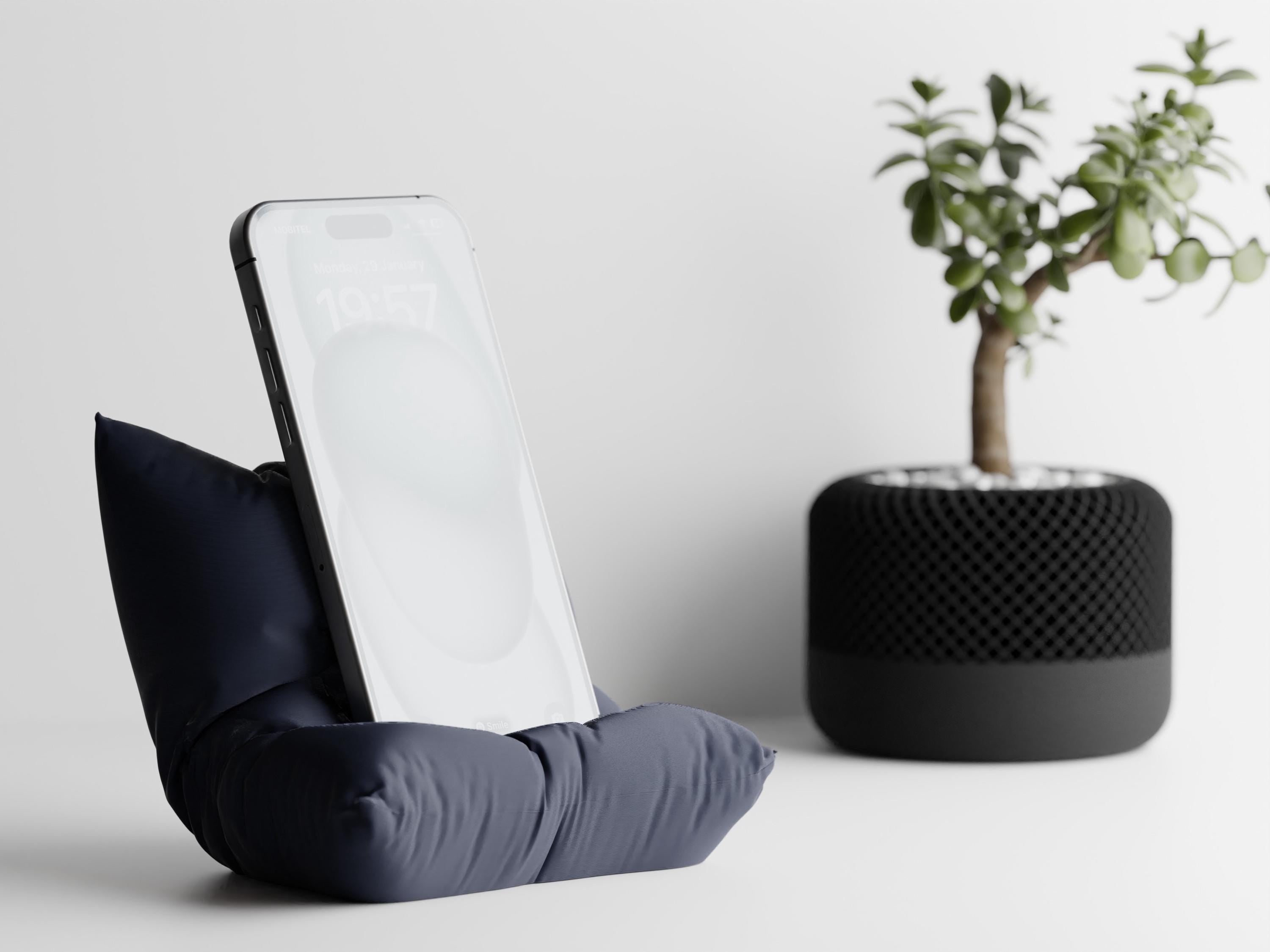 Dark Blue Phone Pillow - The Comfiest Throne for Your Phone & Perfect Holiday Gift
