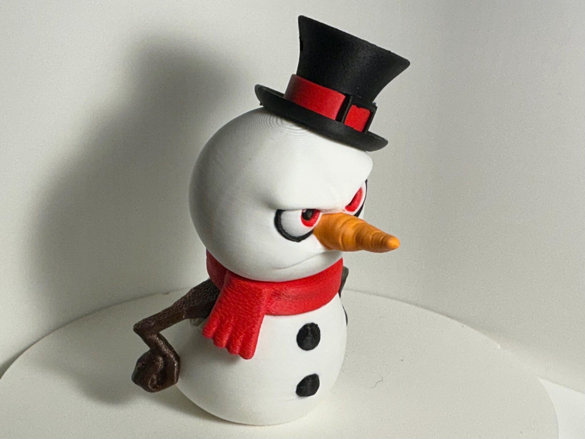 Snowman Ornament - Mr. Frosty Angry Snowman Decor, Grumpy Charm for Your Christmas Tree, Unique Holiday Ornament, Fun Gift Idea