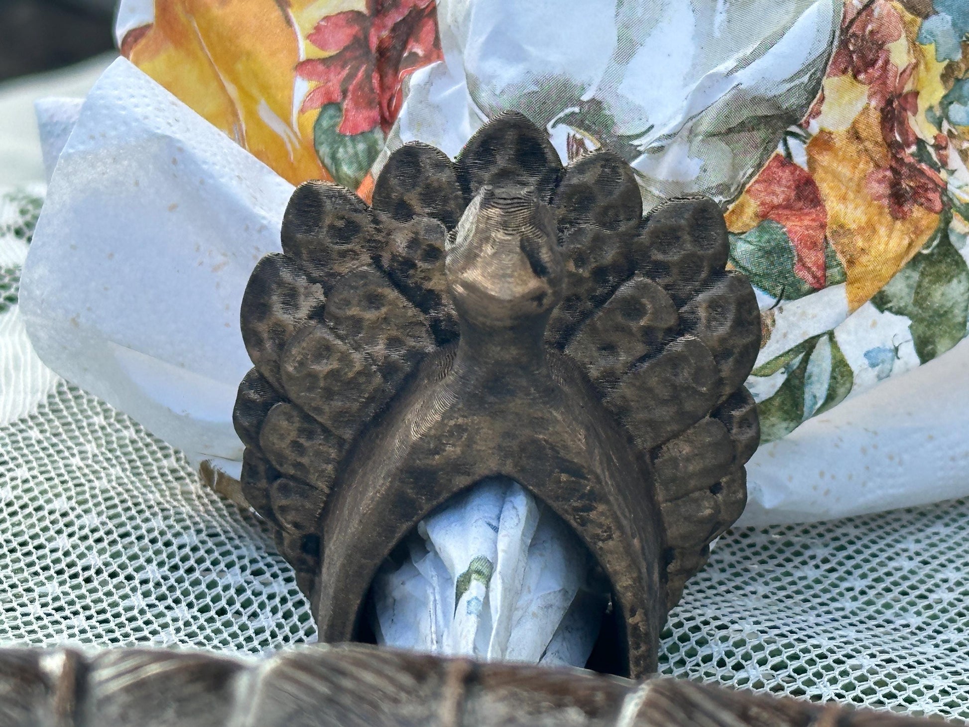 Turkey Ring Napkin Holder | Unique Thanksgiving Table Decor & Festive Gobbler Tableware