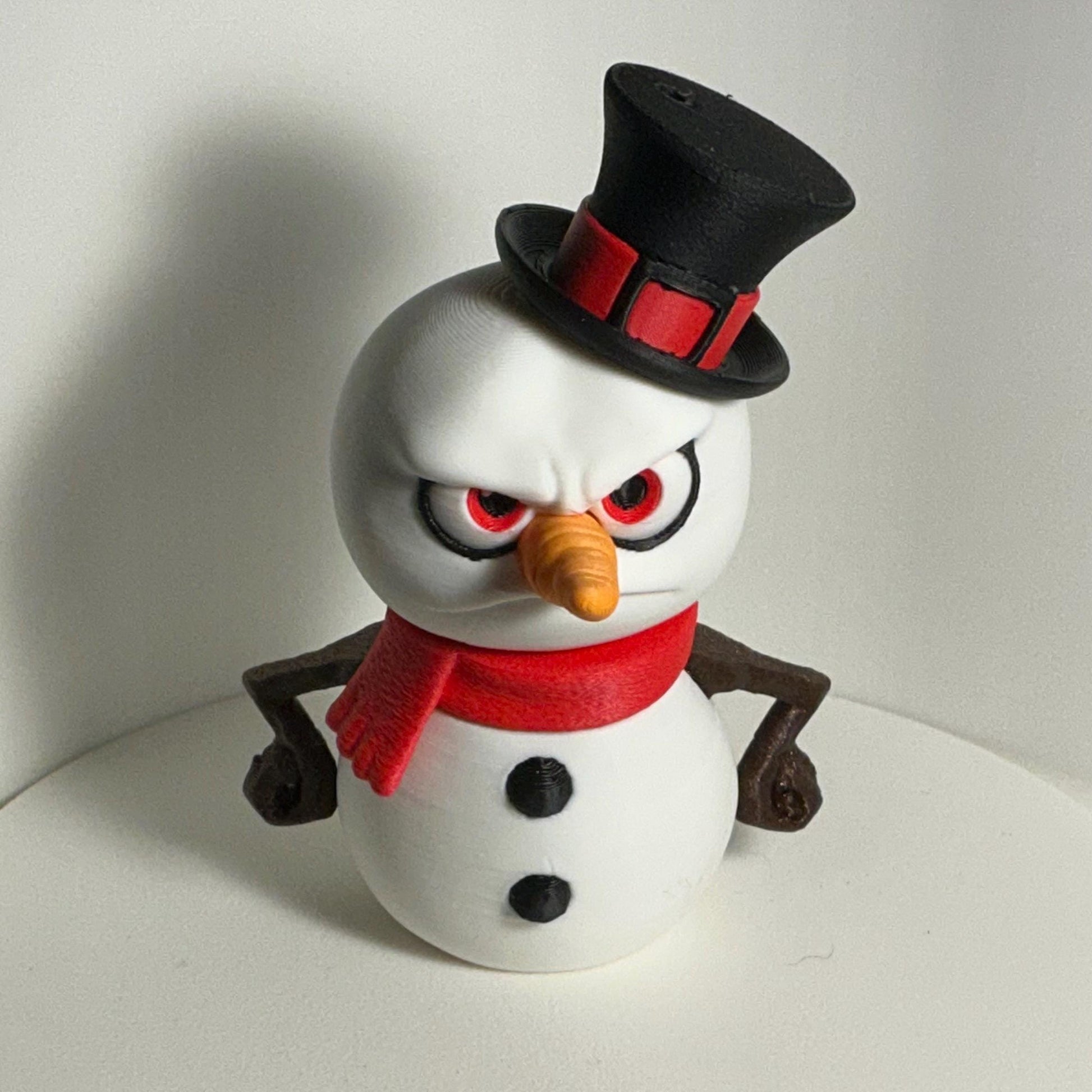 Snowman Ornament - Mr. Frosty Angry Snowman Decor, Grumpy Charm for Your Christmas Tree, Unique Holiday Ornament, Fun Gift Idea
