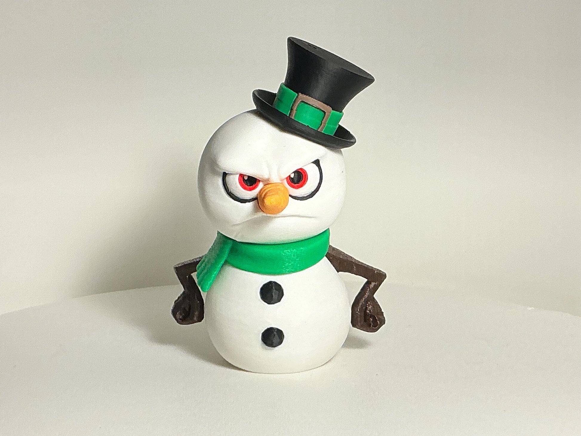 Snowman Ornament - Mr. Frosty Angry Snowman Decor, Grumpy Charm for Your Christmas Tree, Unique Holiday Ornament, Fun Gift Idea
