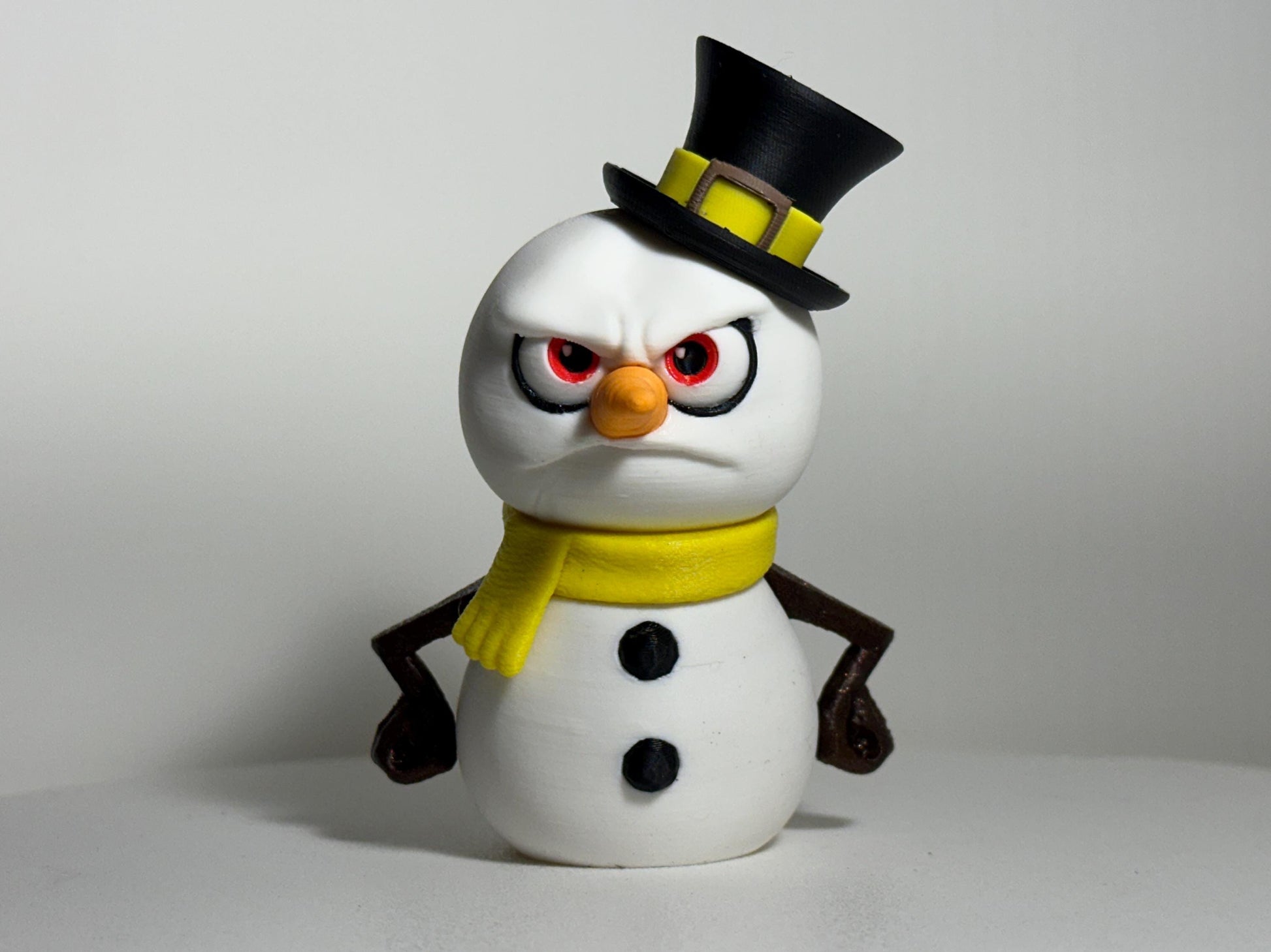 Snowman Ornament - Mr. Frosty Angry Snowman Decor, Grumpy Charm for Your Christmas Tree, Unique Holiday Ornament, Fun Gift Idea