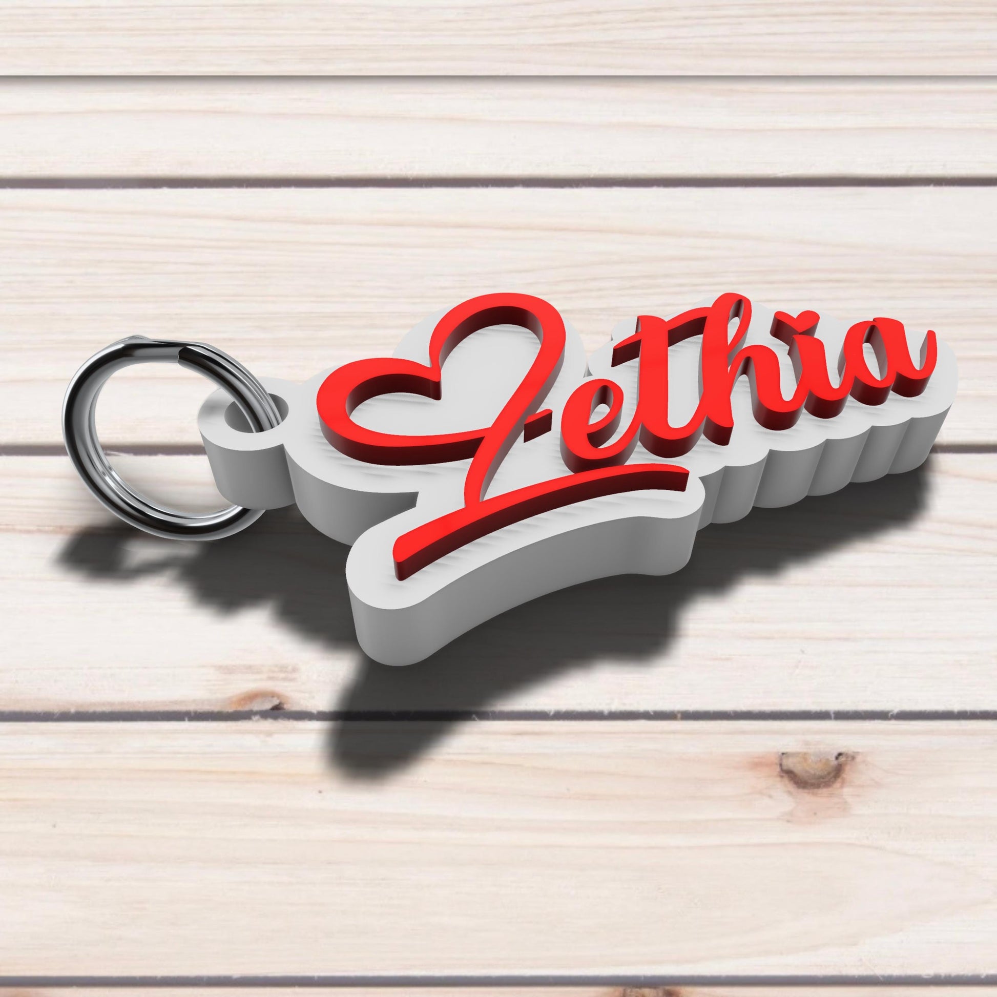 Personalized Heart Keychain – 3D Printed Customizable TPU, Durable and Flexible Design for Gifts & Keepsakes