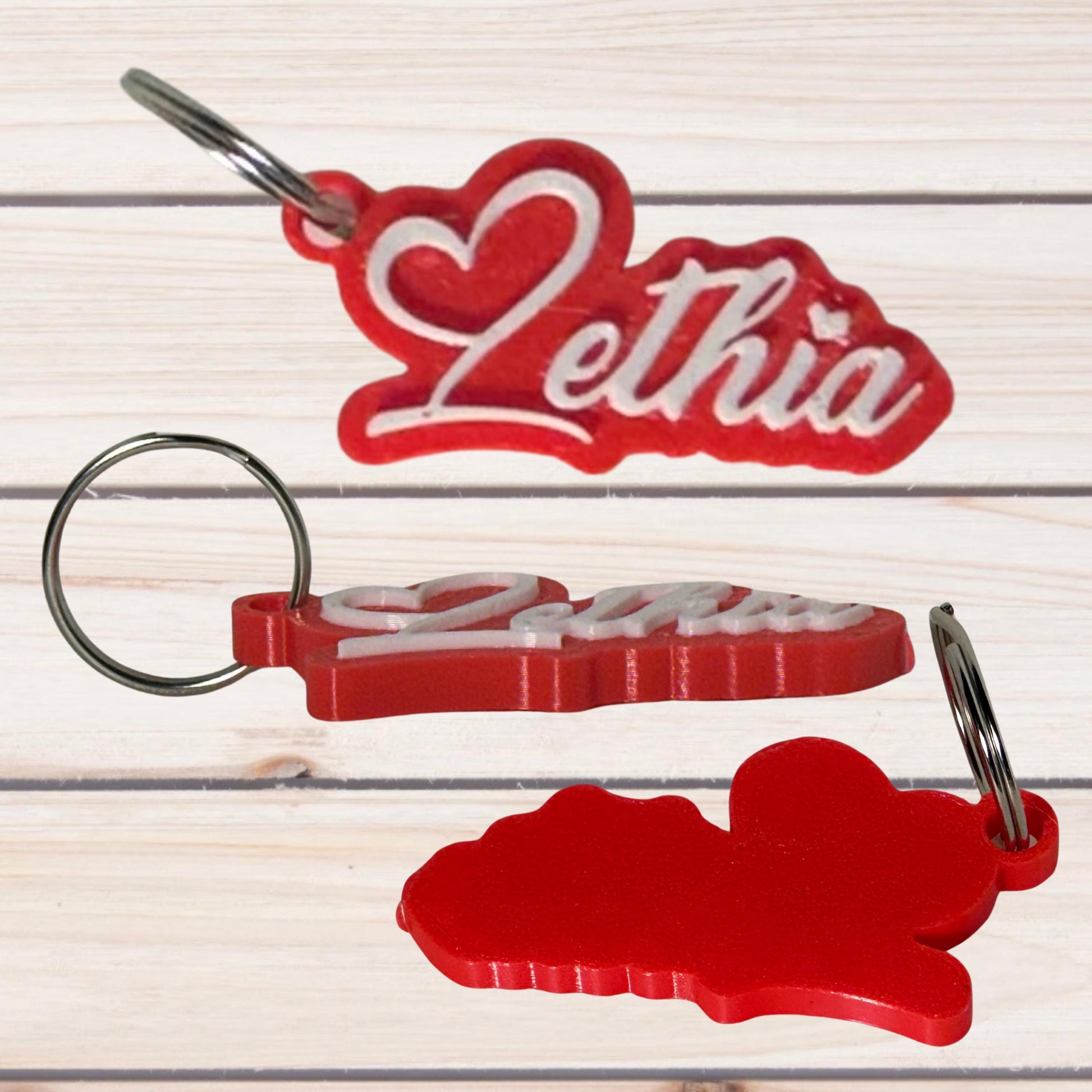 Personalized Heart Keychain – 3D Printed Customizable TPU, Durable and Flexible Design for Gifts & Keepsakes
