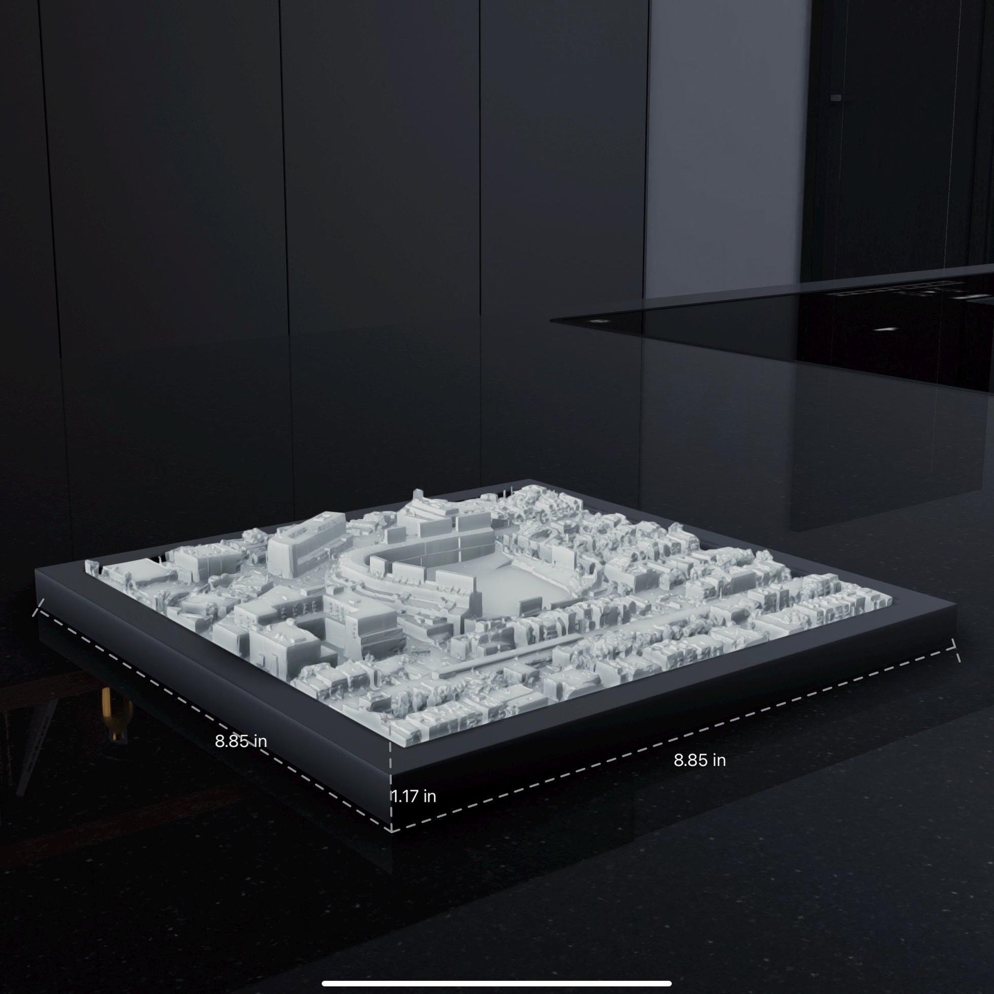 Stunning 3D Model of Wrigley Field | 225mm Square with 1/2” Frame in Premium Finishes