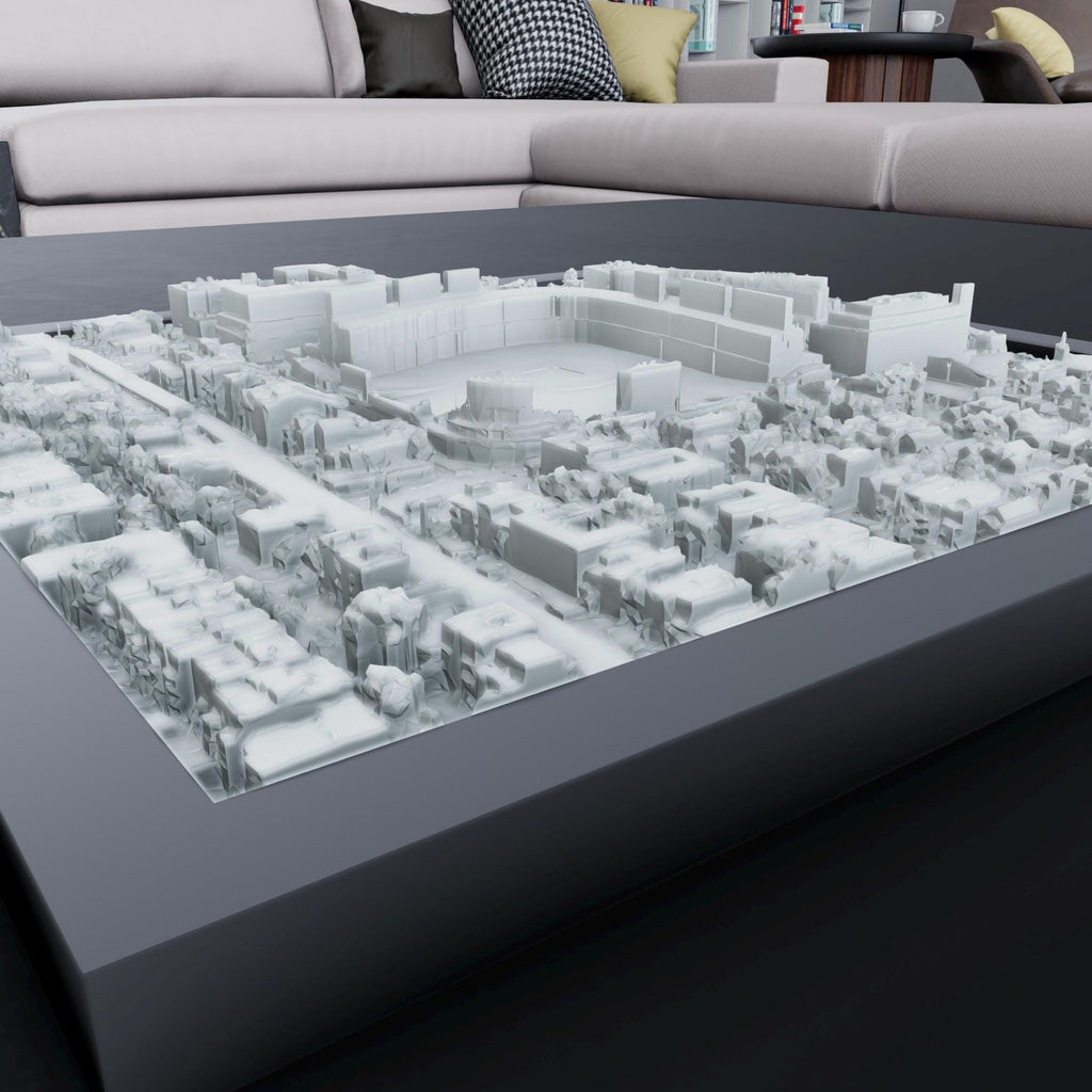 Stunning 3D Model of Wrigley Field | 225mm Square with 1/2” Frame in Premium Finishes