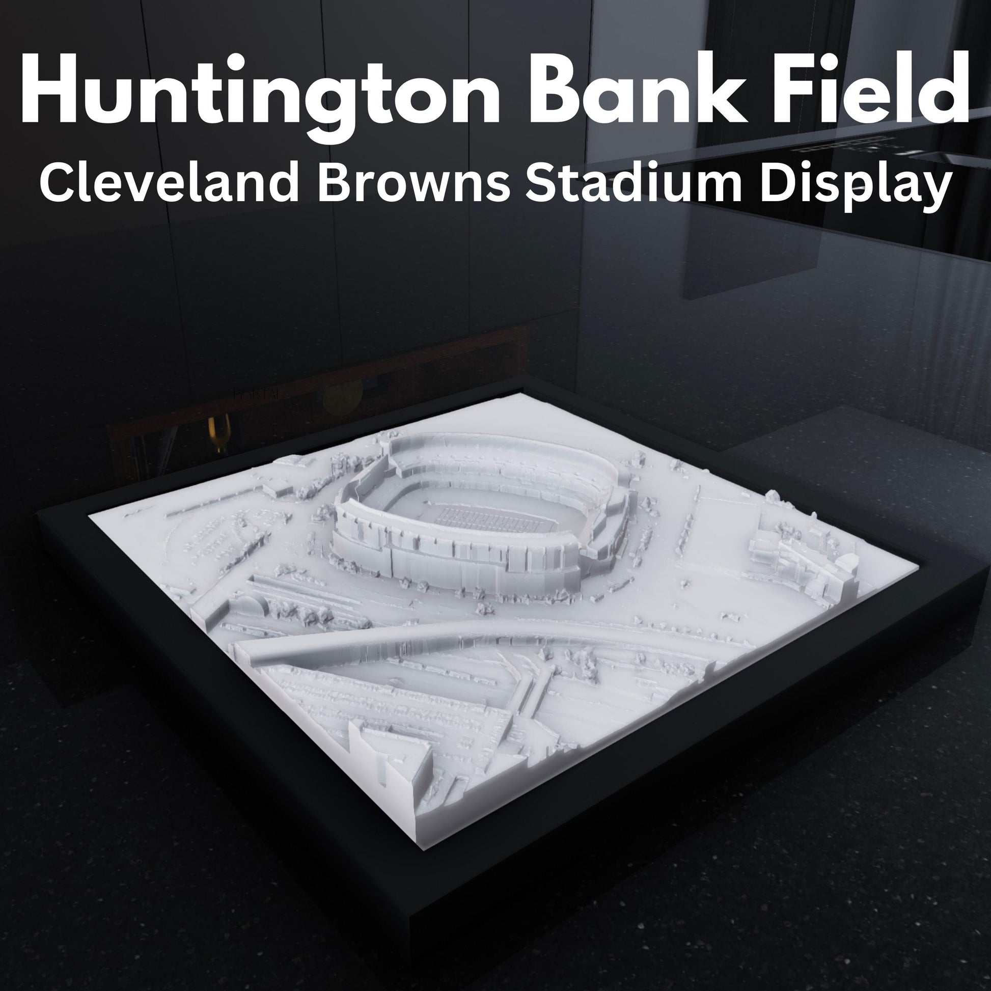 3D Model of Huntington Bank Field | Cleveland Browns Stadium Display, Unique Gift for Football Fans & Collectors, Sports Memorabilia