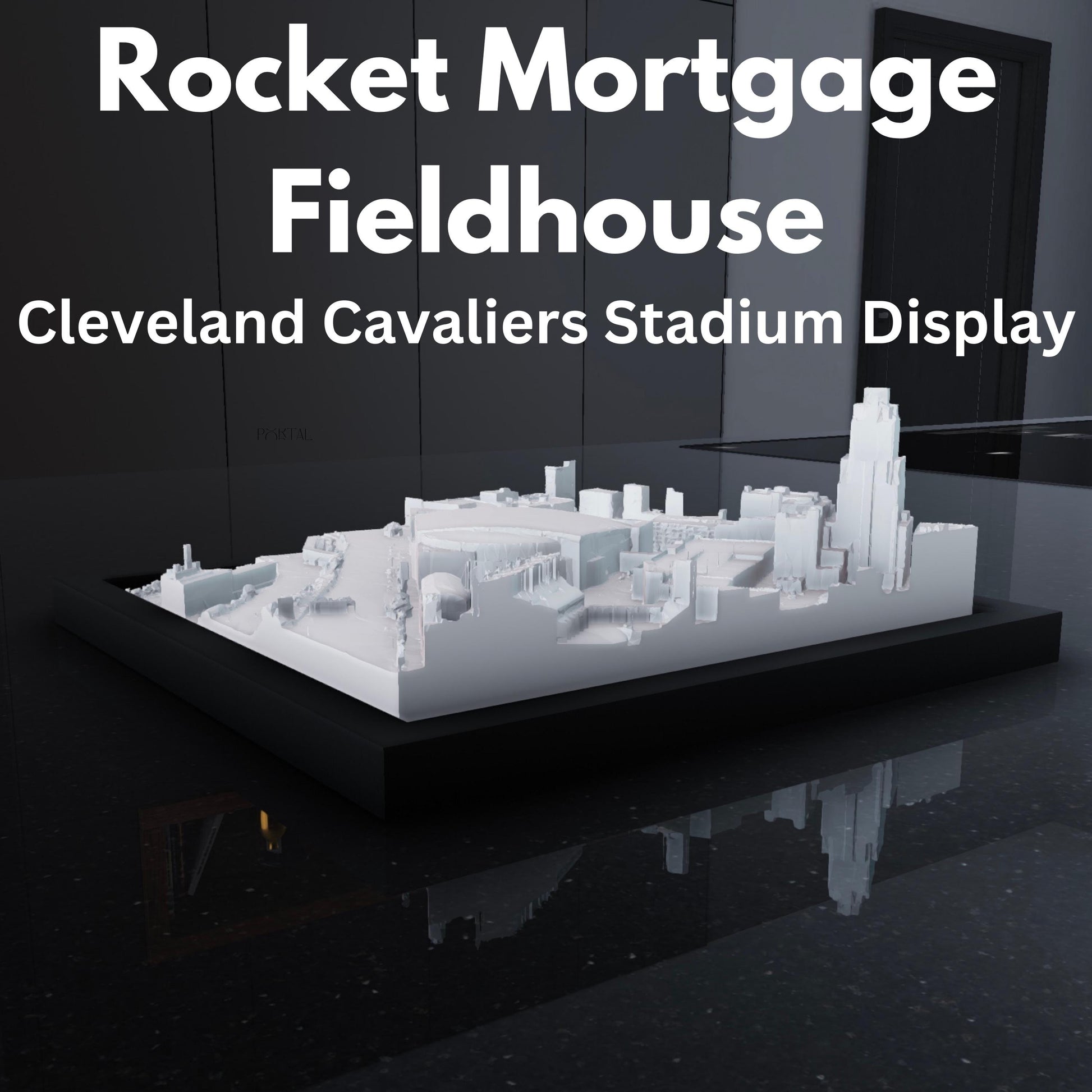 3D Model Rocket Mortgage Fieldhouse | Cleveland Cavaliers Stadium Display | Unique Gift for Sports Fans & Collectors