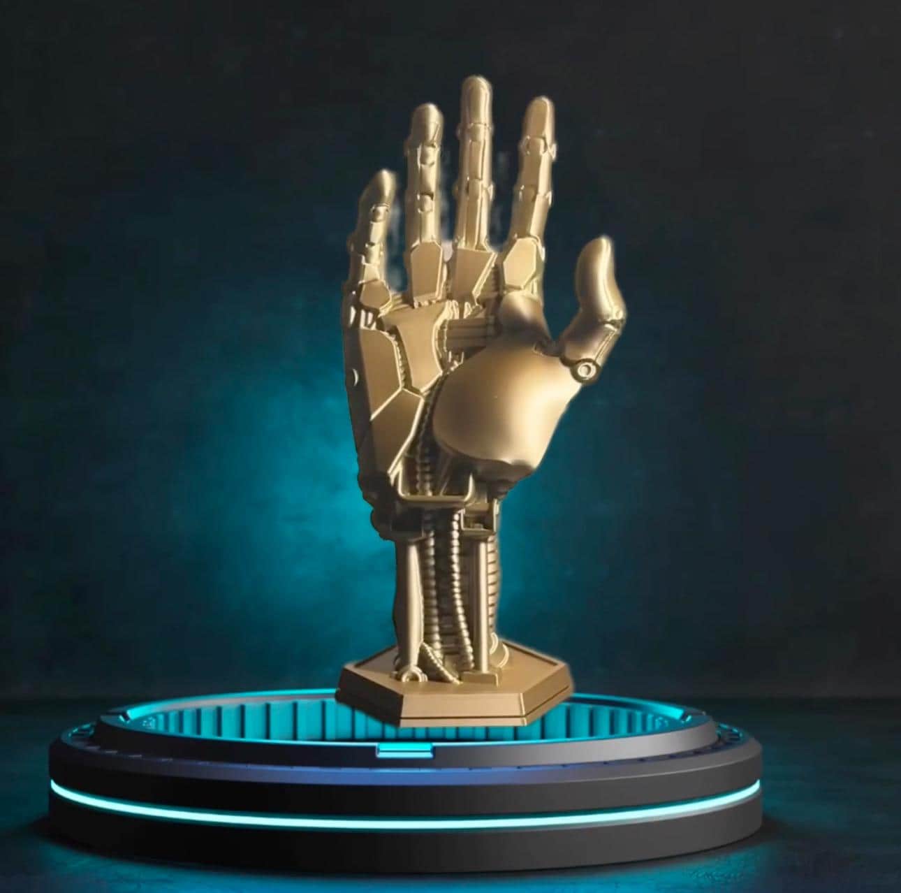 Futuristic Robot Hand Controller Stand