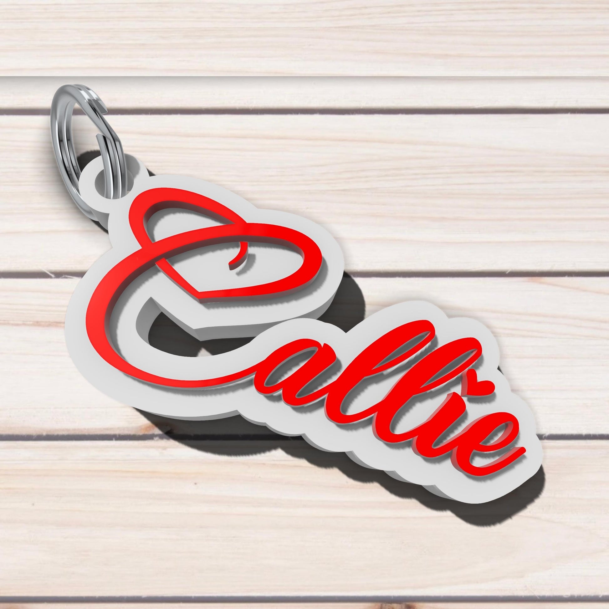 Personalized Heart Keychain – 3D Printed Customizable TPU, Durable and Flexible Design for Gifts & Keepsakes