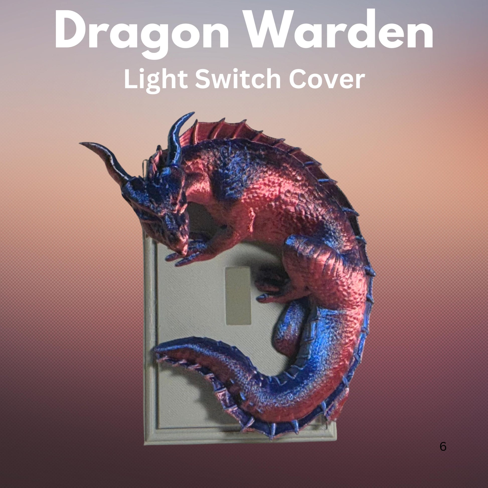 Light Switch Cover – Dragon Warden Design: Your Light’s Fierce Guardian! Great Holiday Gift for Fantasy Lovers & Home Decor