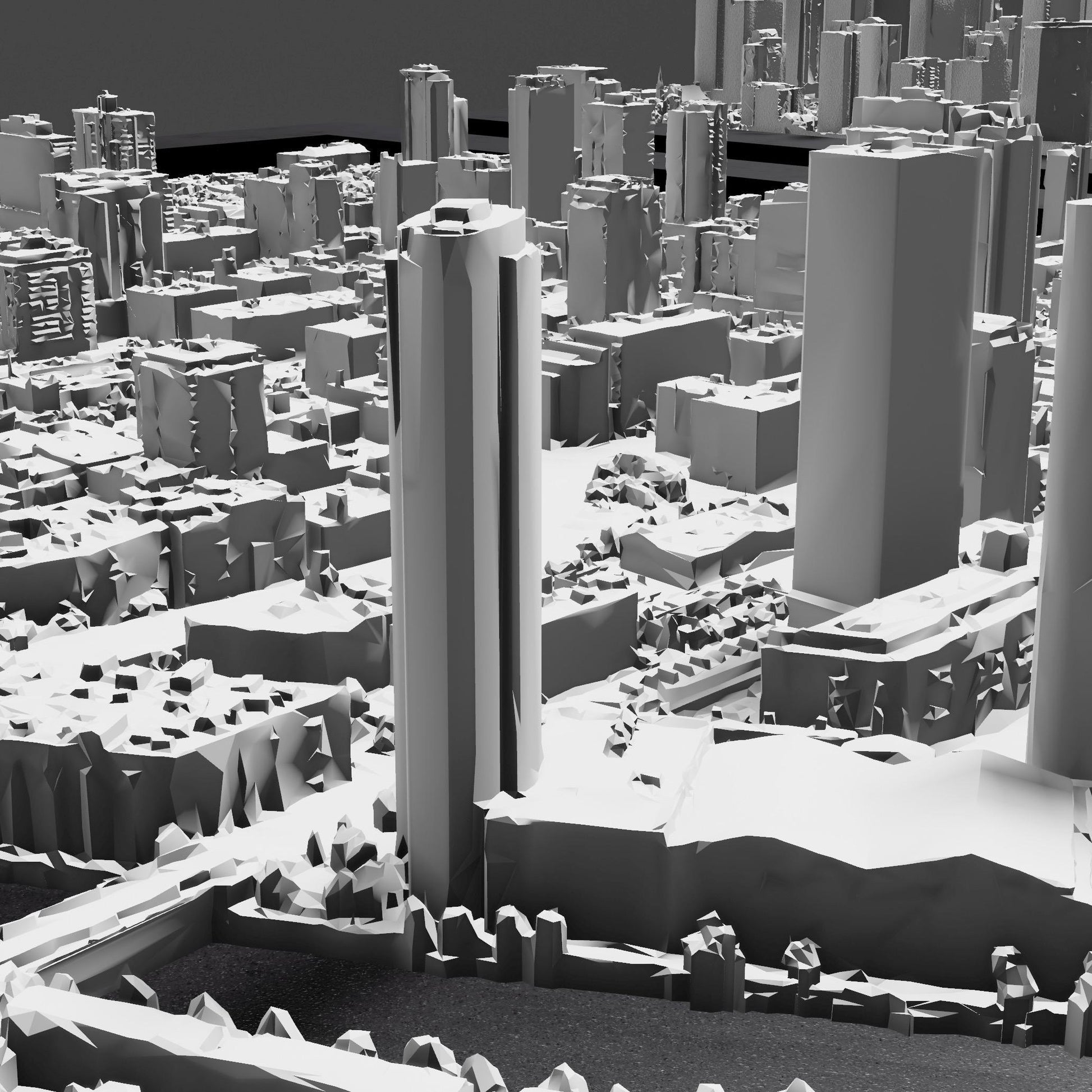 Chicago Miniature Cityscape | 3D Printed Architectural Model of Chicago | Sculpted Studios Art
