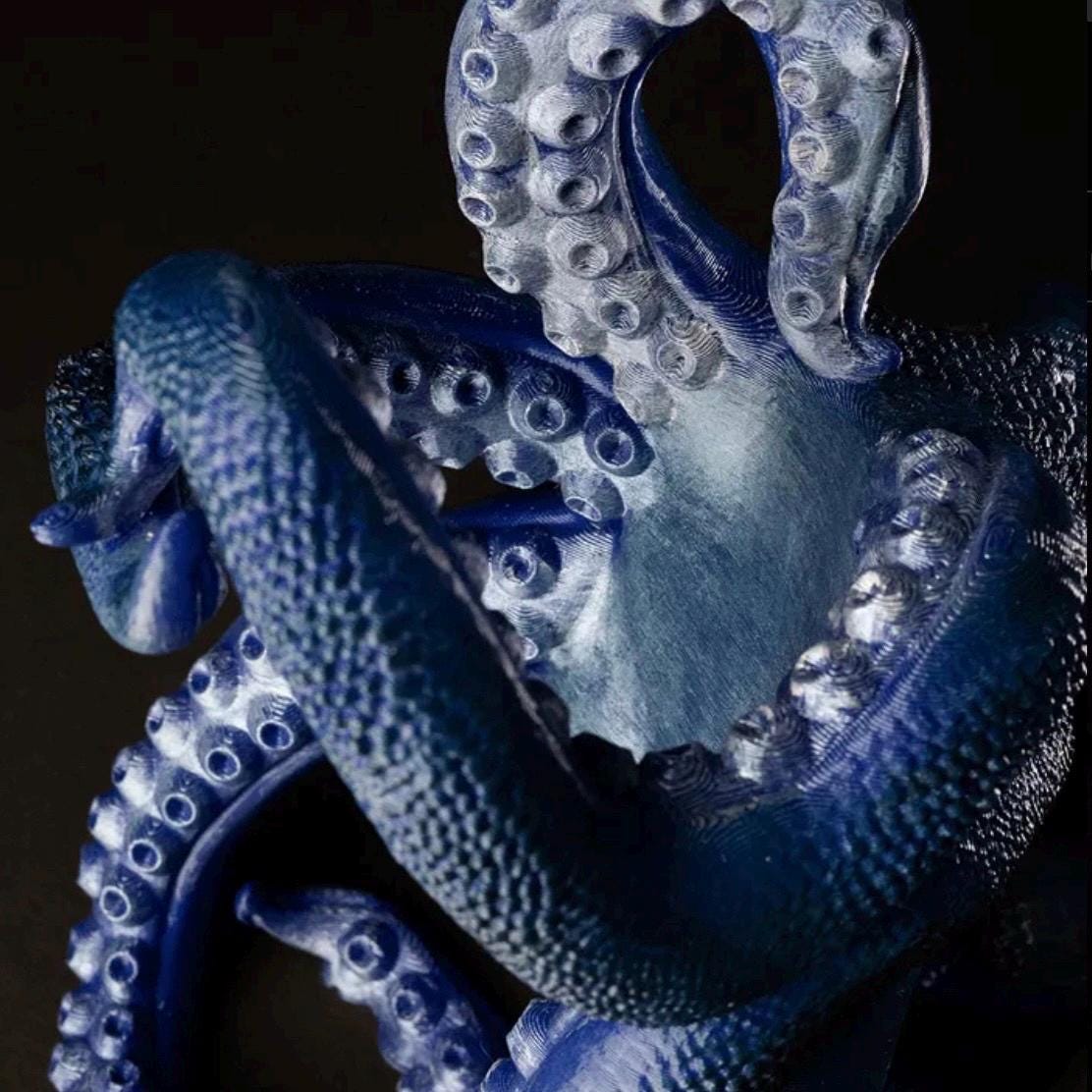 Octopus Wine Bottle Holder – Unique Nautical Home Décor, Fits 3” Diameter Bottles
