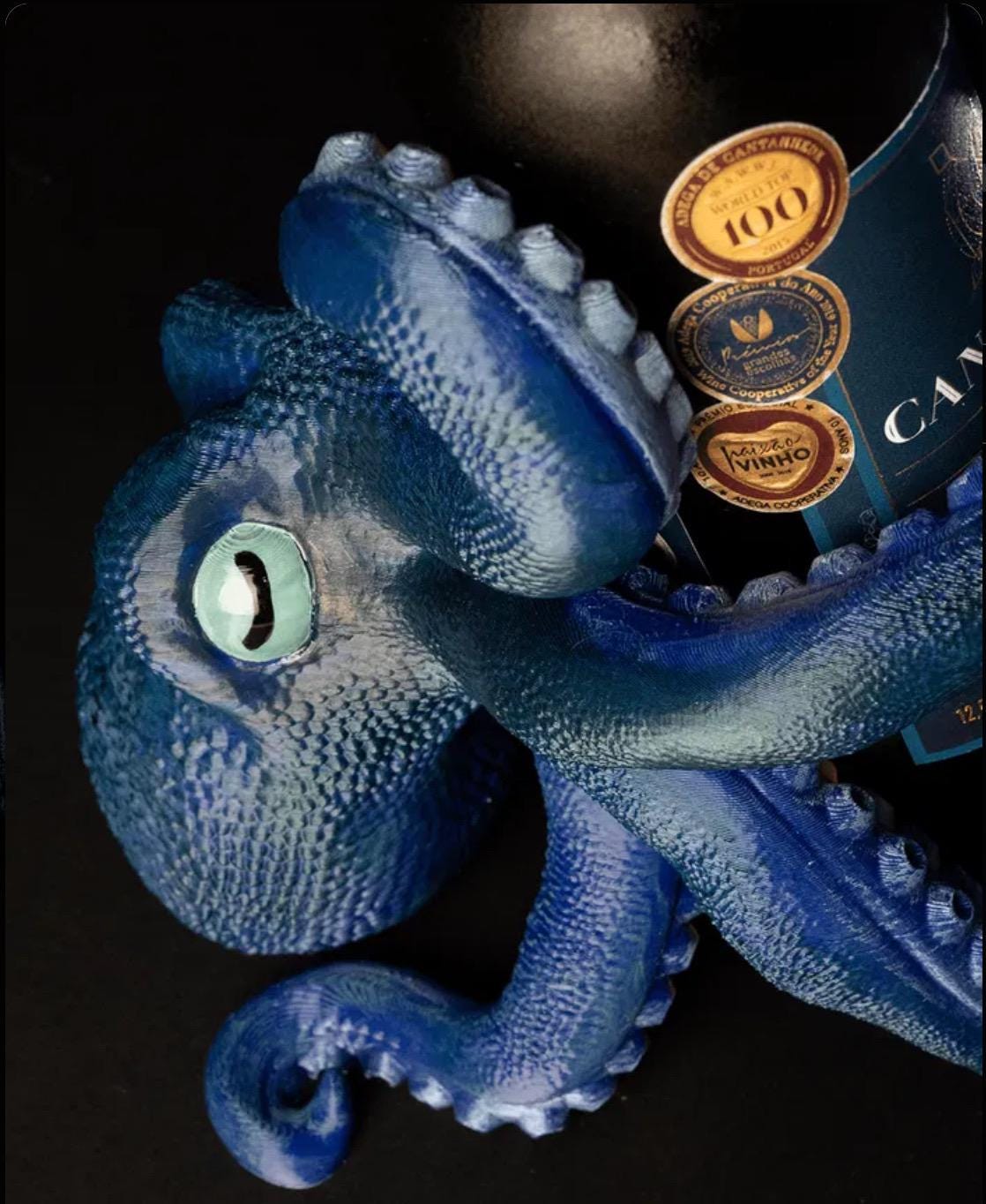 Octopus Wine Bottle Holder – Unique Nautical Home Décor, Fits 3” Diameter Bottles