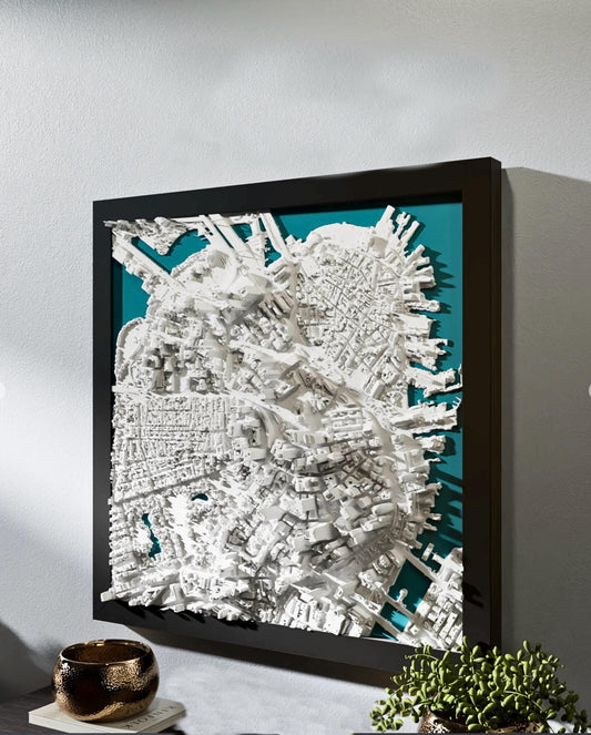 Boston | Framed 3D City Map Art