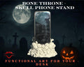 Bone Throne Phone Holder – Gothic Skull Stand, 3D Printed Desk & Home Décor