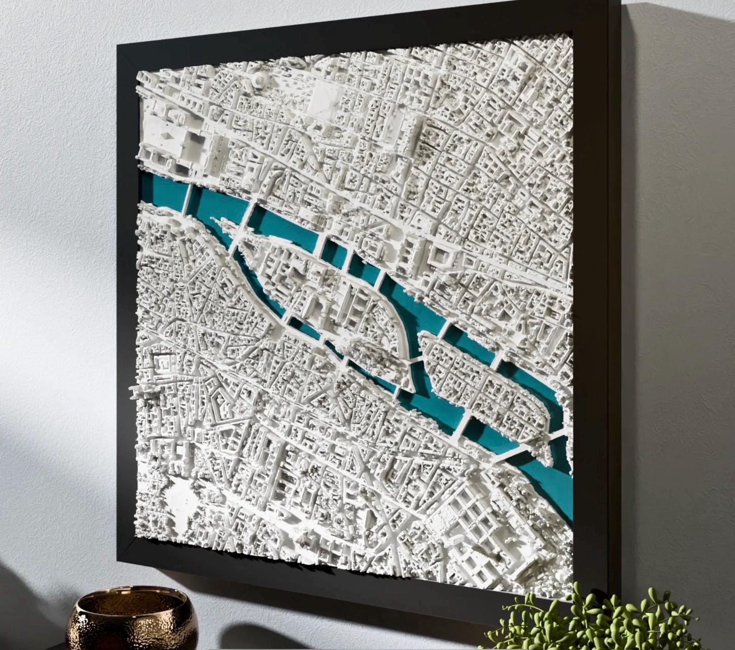 Paris | Framed 3D City Map Art
