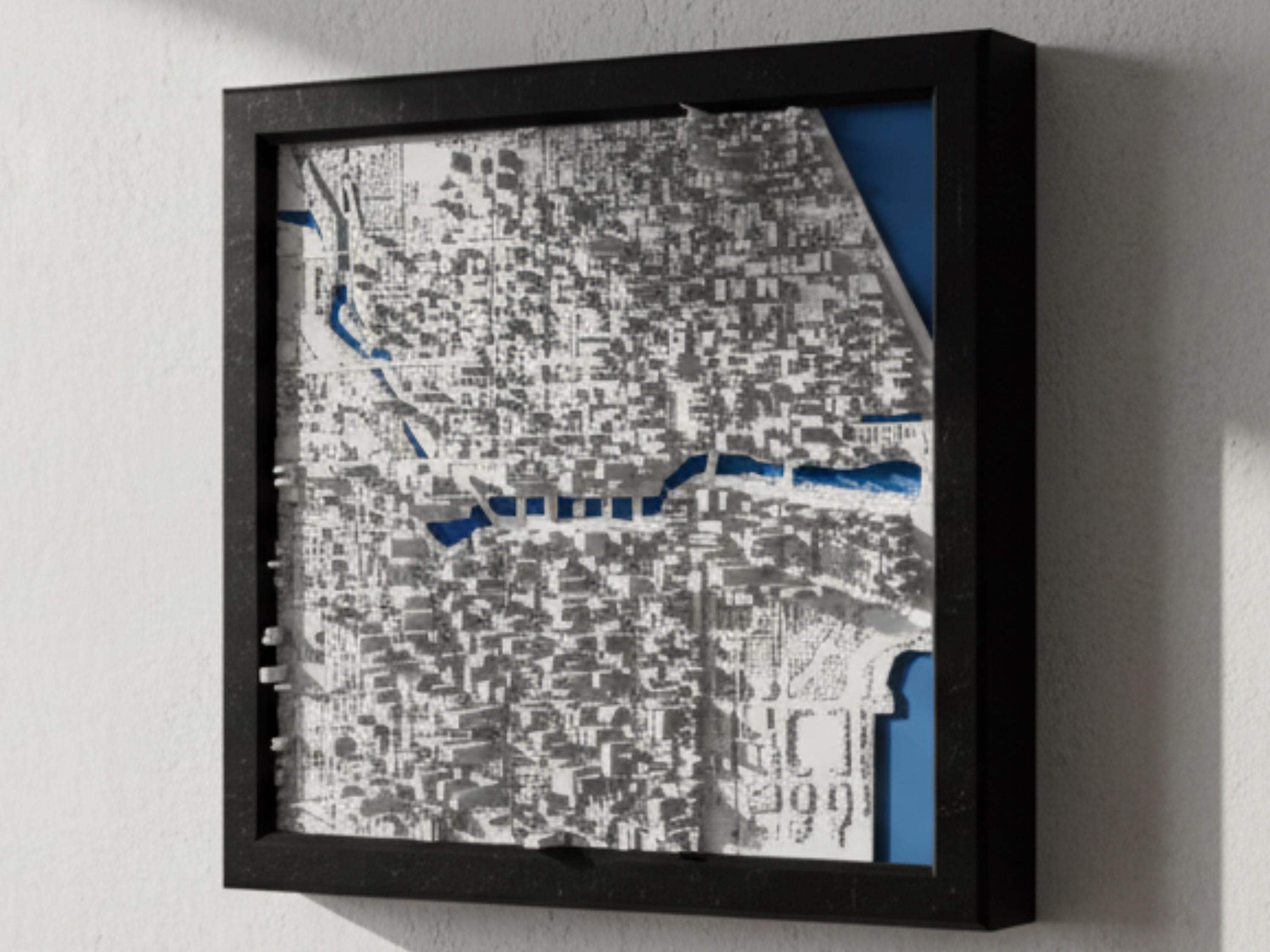 Chicago | Framed 3D City Map Art